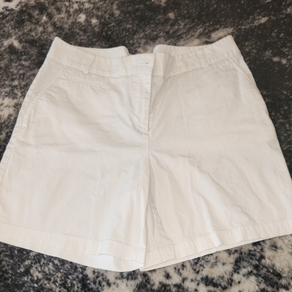 Talbots White Bermuda Shorts Classic Lightweight Design